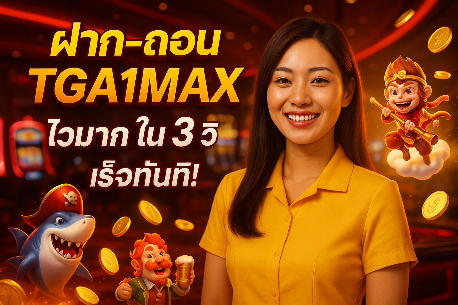 ฝาก-ถอน TGA1MAX ไวมาก ใน 3 วิเสร็จทันที!